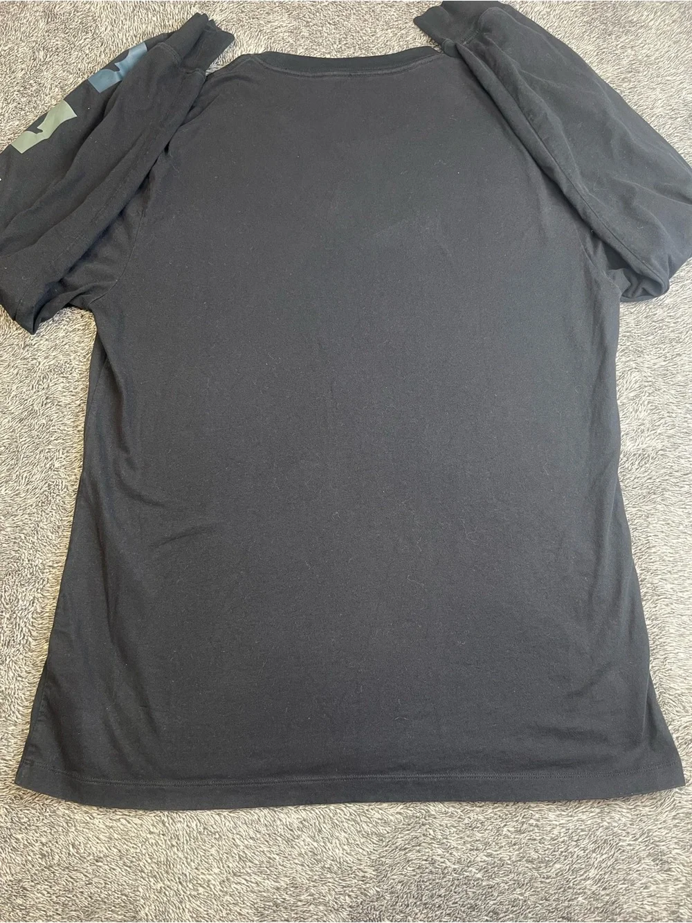 True Religion Long Sleeve Shirt Mens XL Black Multi Logo Sleeve Script Box Tee